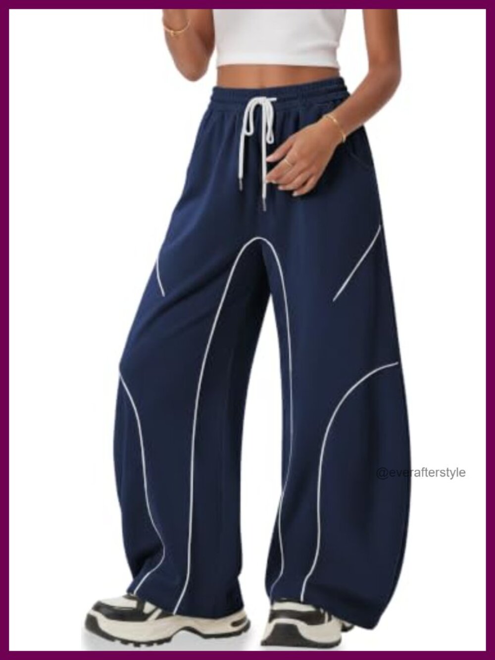 Women's Barrel Sweatpants Wide Leg Baggy Y2K Streetwear Joggers